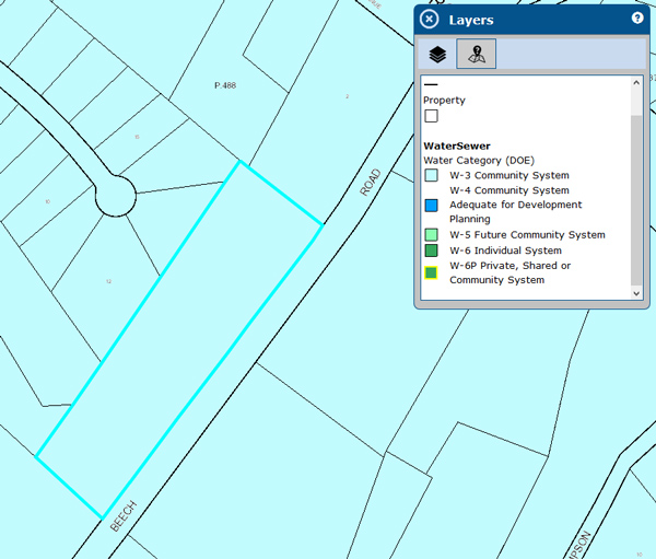 beech gismap water