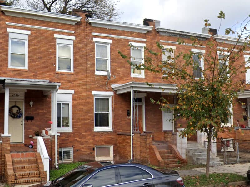 Public Auction Sale E. Baltimore Biddle Street Renovated Townhome Baltimore, MD