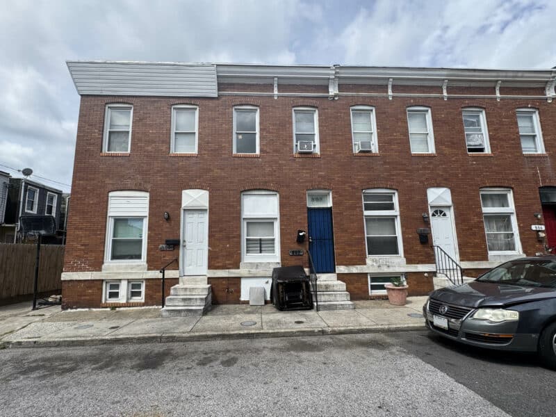 Two-story brick townhome