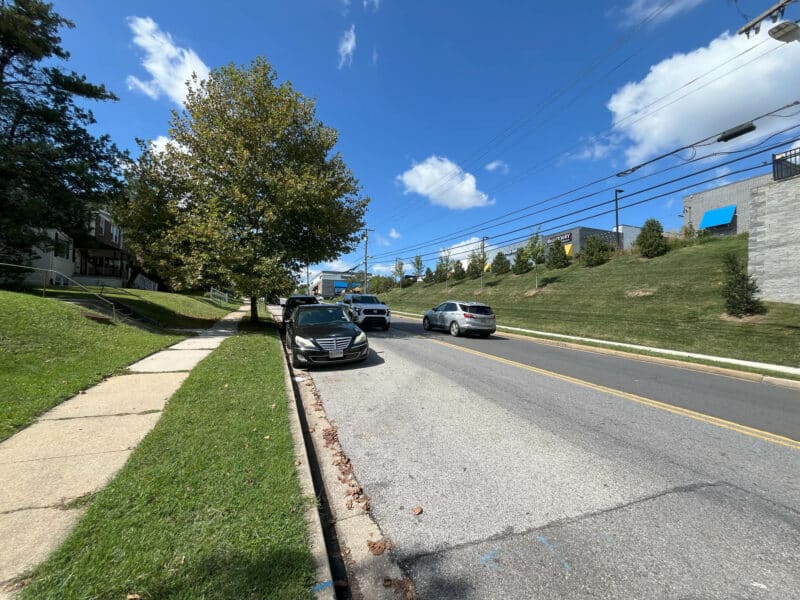Streetscape near 1625 Argonne Drive showing proximity to Northwood Commons.