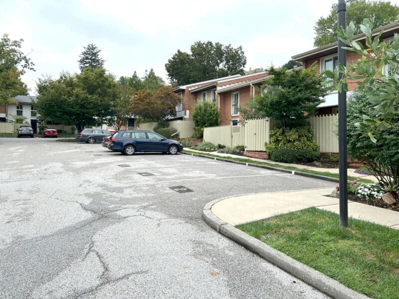 Community lot with townhomes and parking