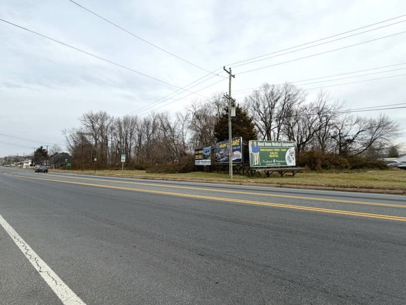 Commercial land on N. Bridge Street in Elkton, MD with billboard frontage and high traffic visibility along MD-213.