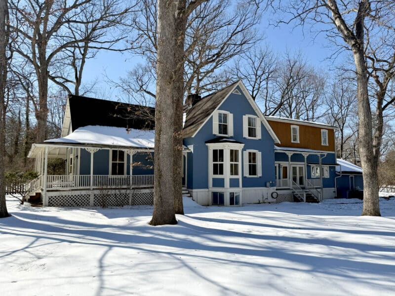 Side exterior view of traditional home at 206 Grove Avenue Washington Grove MD