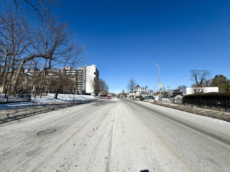 View along York Road showing surrounding residential and commercial development near subject property.