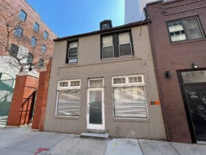 Front view of 713 W Pratt Street commercial building in Ridgely’s Delight Baltimore