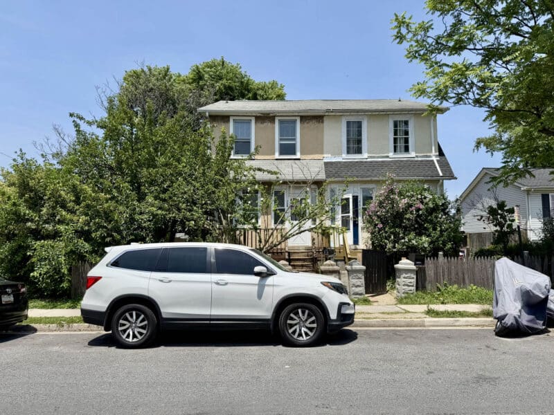 Front exterior of semi-detached Saint Helena townhome at 238 Baltimore Avenue in Dundalk