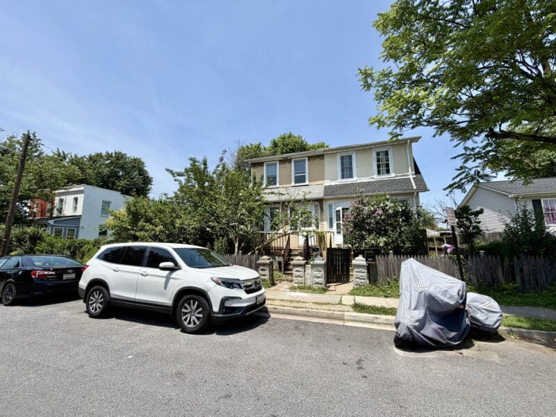 Front exterior and streetscape of 238 Baltimore Avenue in the Saint Helena neighborhood of Dundalk