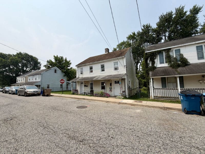 Street view of 119-121 Milburn Street duplex in Elkton, Cecil County, Maryland