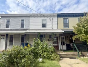 Front exterior of 133 Maffitt Street, a two-story townhome in Elkton, Maryland